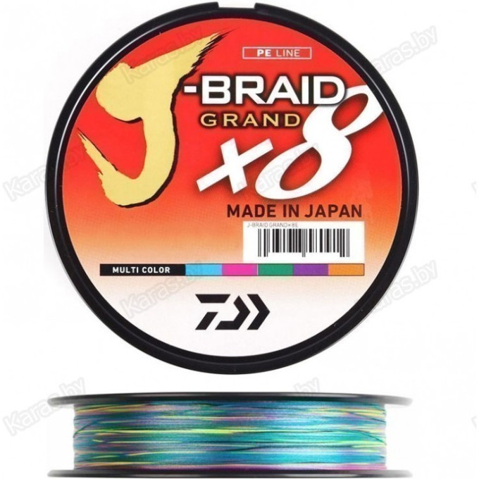 Шнур DAIWA J-BRAID GRAND X8E 300М 0,20ММ MULTI COLOR 12795-120RU
